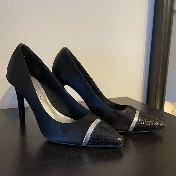 Black suede pointed toe heels - Picture 3 of 4